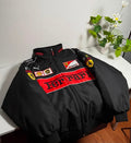 Vintage Ferrari Jacket Black Embroidered Padded - Unisex